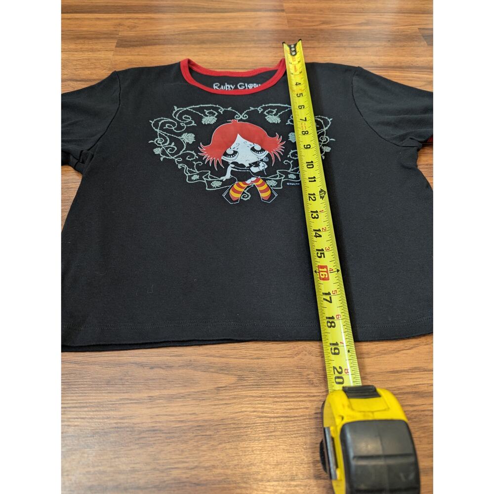 Ruby Gloom Ringer Tee Black & Red - Size Xl Y2k E… - image 6